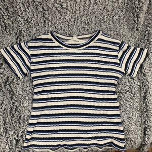 Guess Jeans Striped Ribbed Top